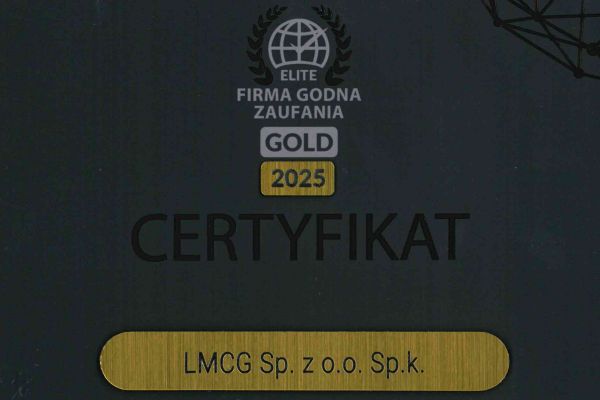 Certyfikat Firma Godna Zaufania 